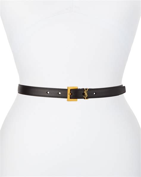 ysl mens y belt|saint laurent monogram leather belt.